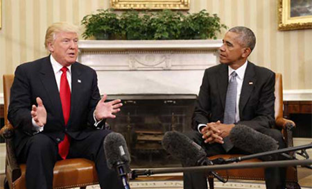 Trump y Obama Trump podría cancelar 70 por ciento de los decretos de Obama